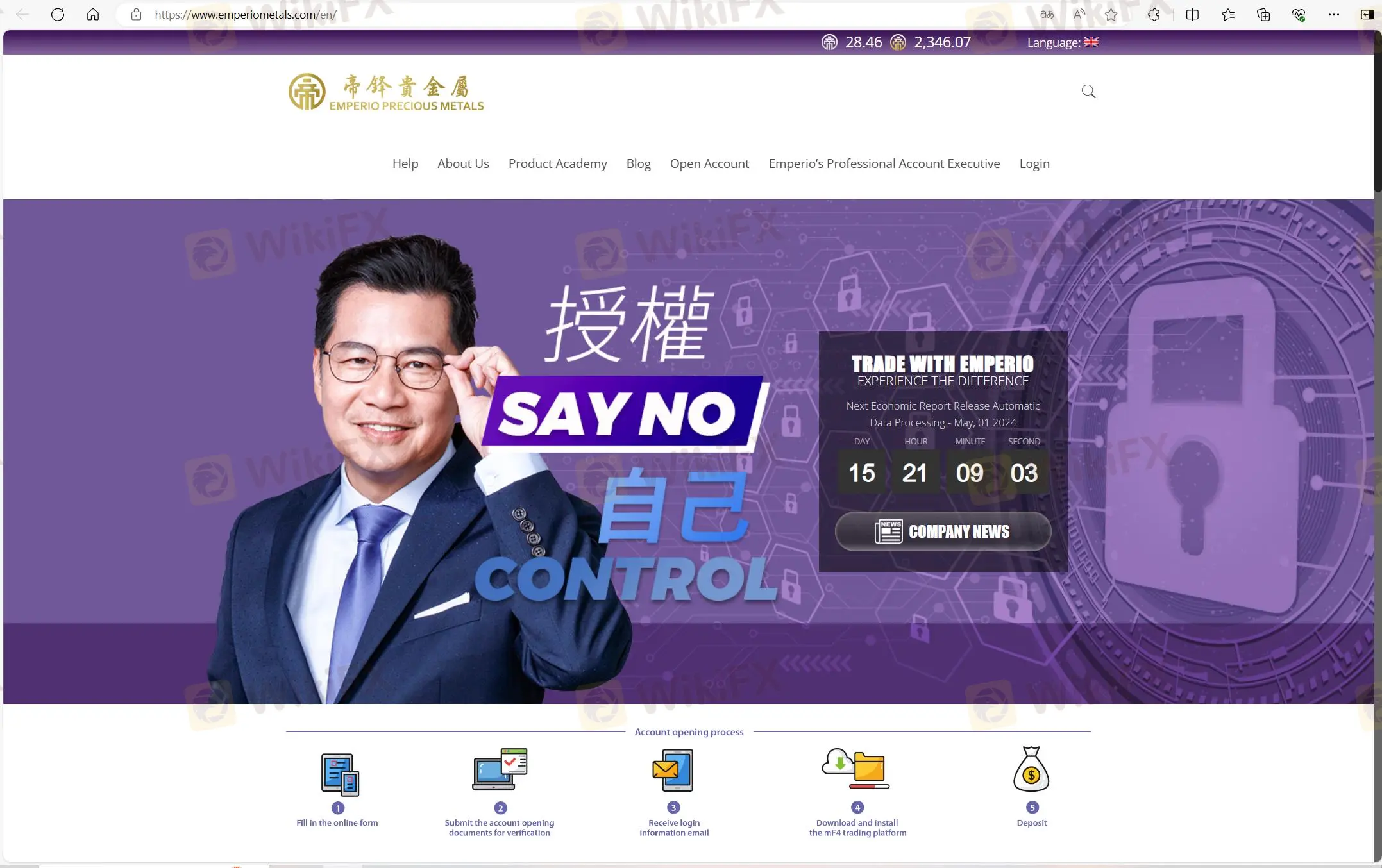 Emperio Precious Metals' page d'accueil Emperio Precious Metals' page d'accueil