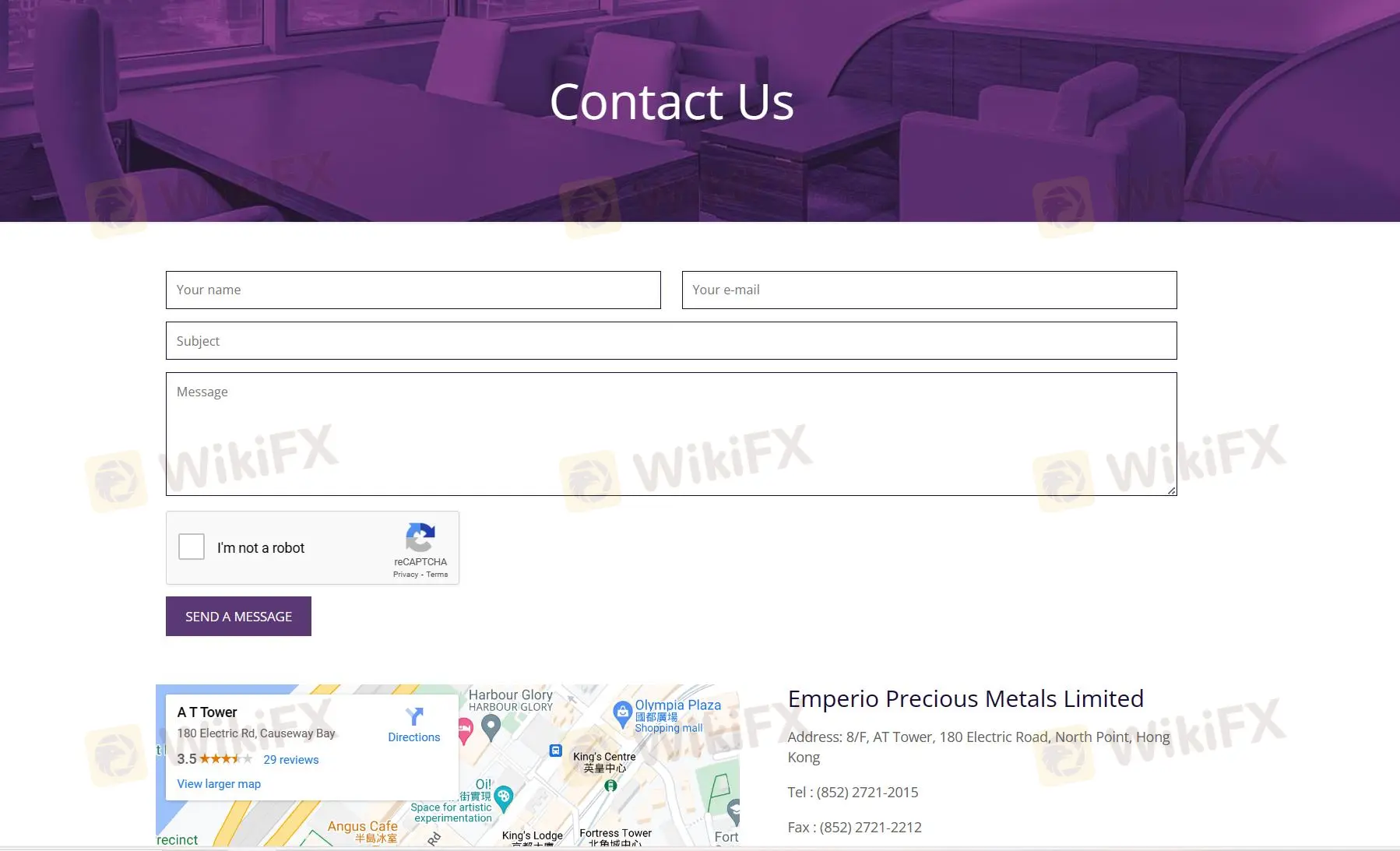 Formulaire de contact Formulaire de contact