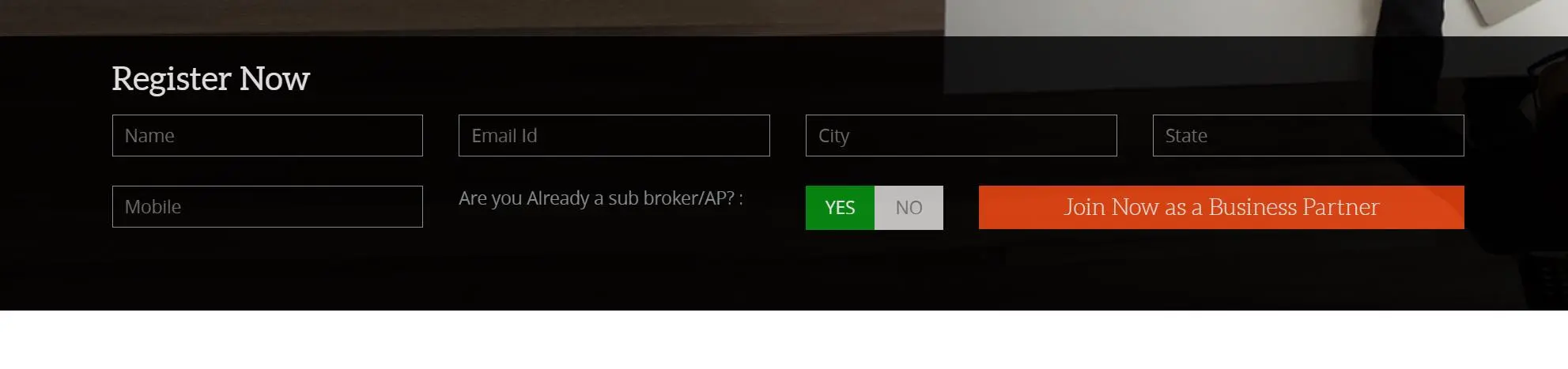 fill in required info
