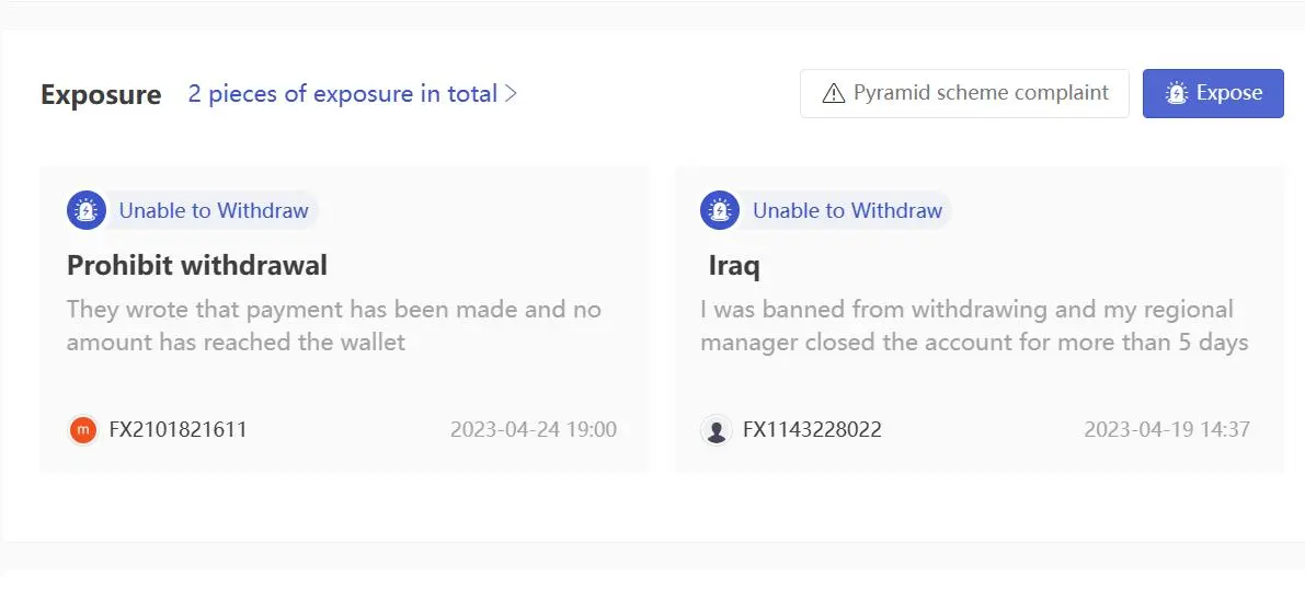 User Exposure on WikiFX