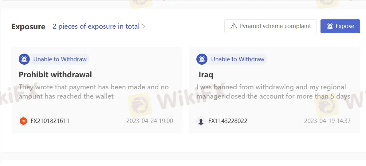 User Exposure on WikiFX