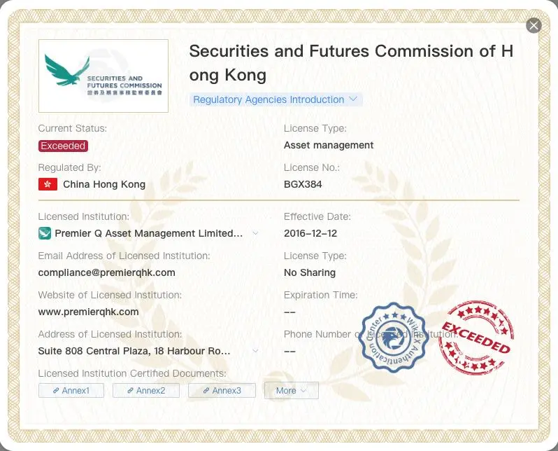Regulatory Status Regulatory Status