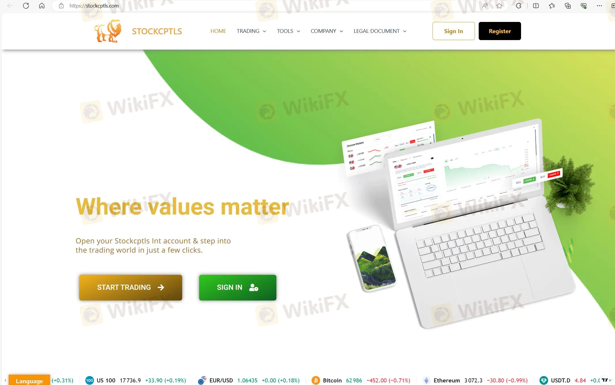 Stockscptls homepage