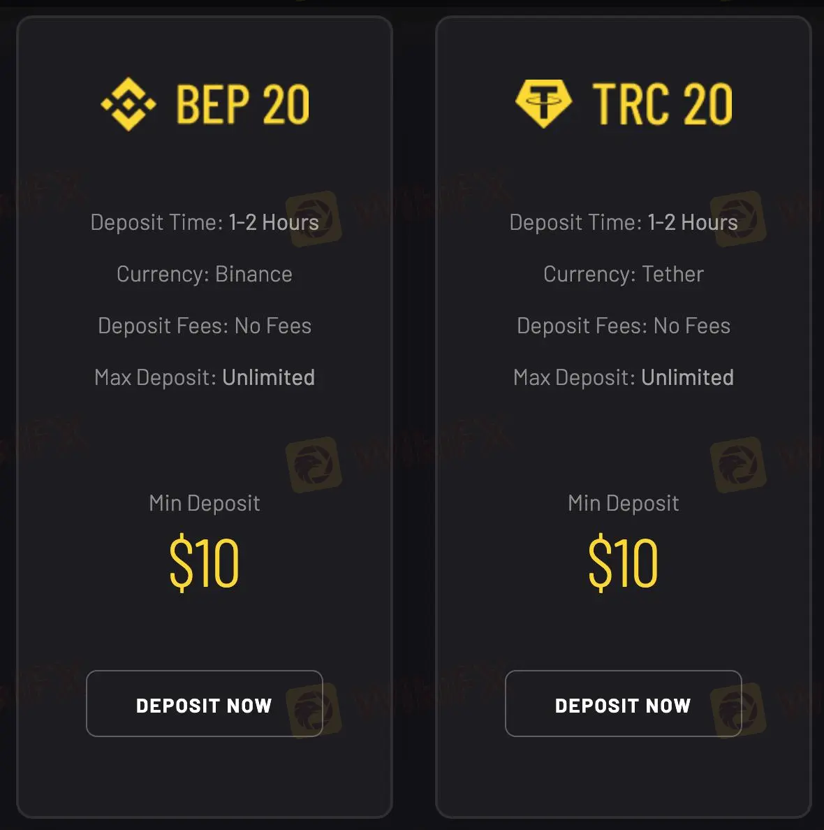 Métodos de Depósito y Retiro