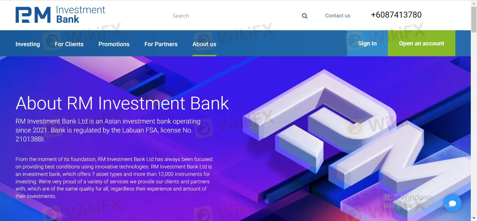 Overview of RM Investment Bank Ltd
