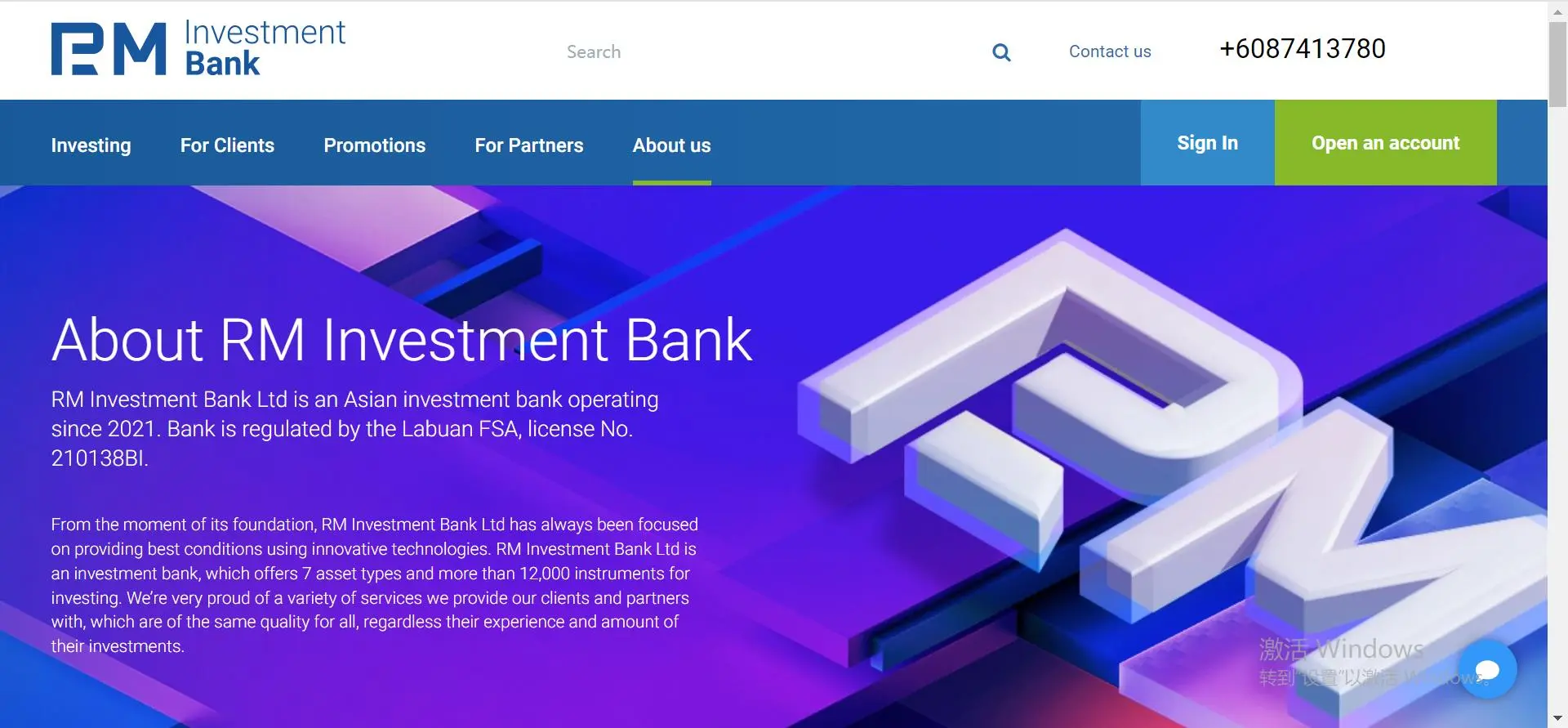 Tinjauan RM Investment Bank Ltd Tinjauan RM Investment Bank Ltd