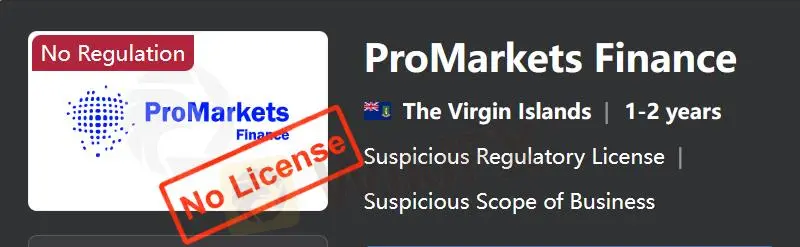 Apakah ProMarkets Finance Legal?