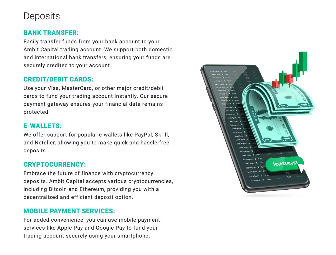Deposit & Withdrawal Deposit & Withdrawal