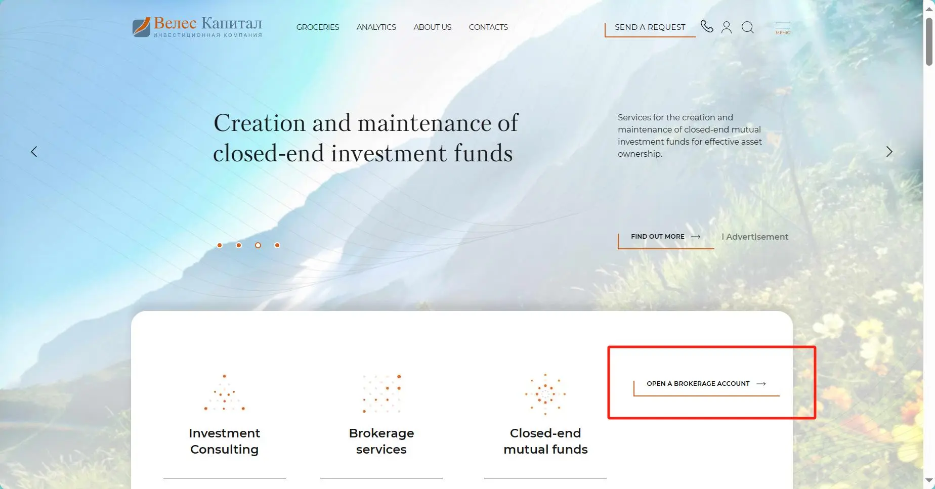 Click the button ''OPEN A BROKERAGE ACCOUNT'' Click the button ''OPEN A BROKERAGE ACCOUNT''