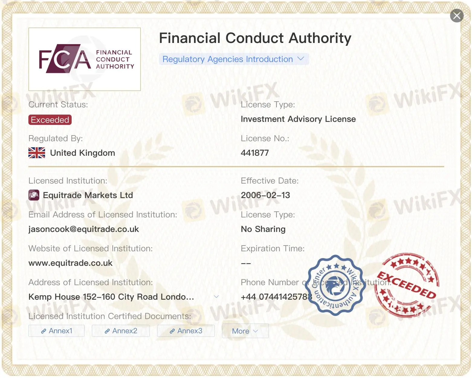 Regulatory Status
