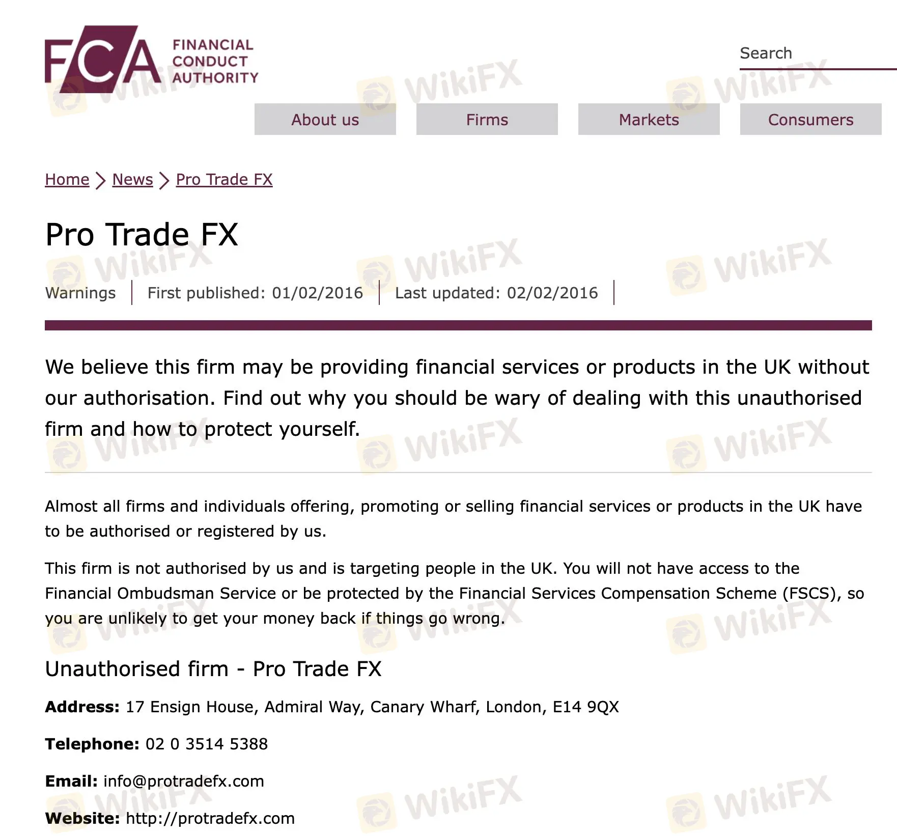 Regulatory Status