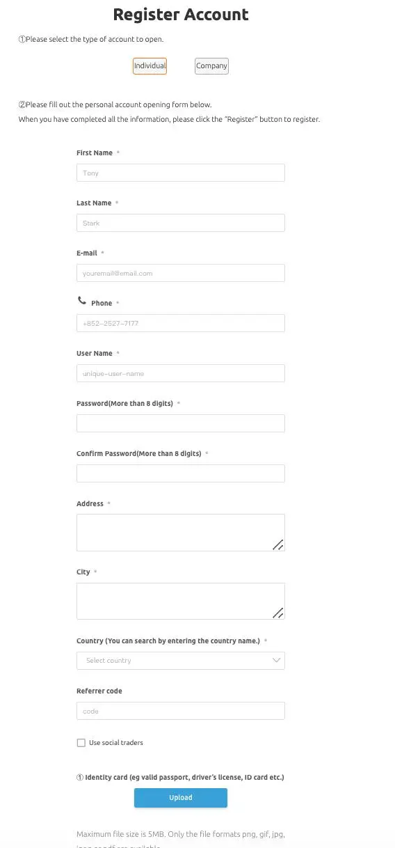 How to Open an Account?