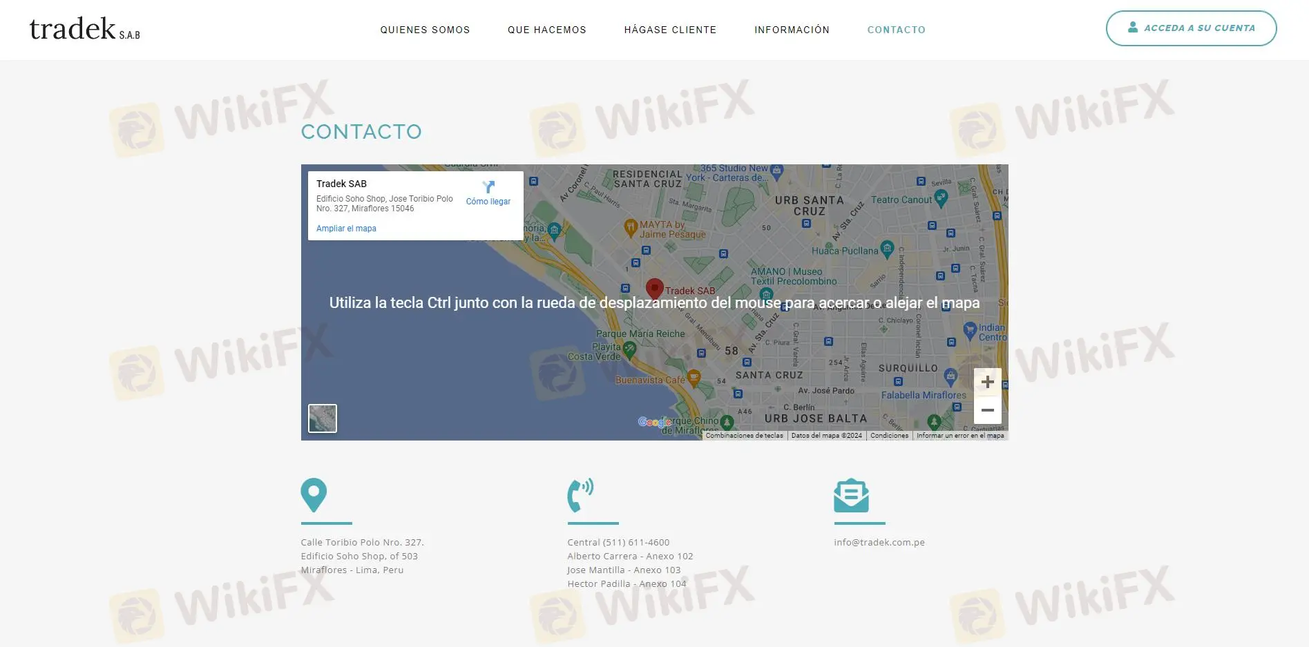 Kontaktinformationen Kontaktinformationen