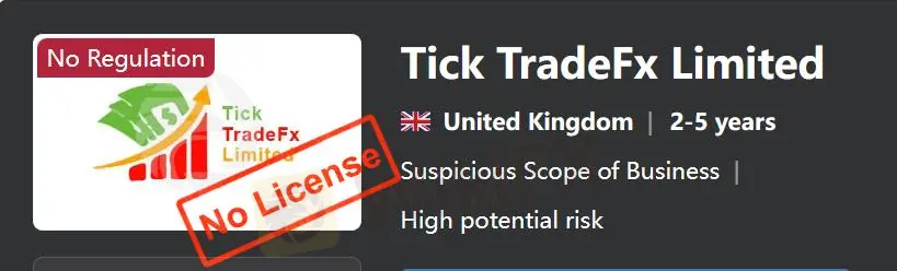 Is Tick TradeFx Limited Legit?