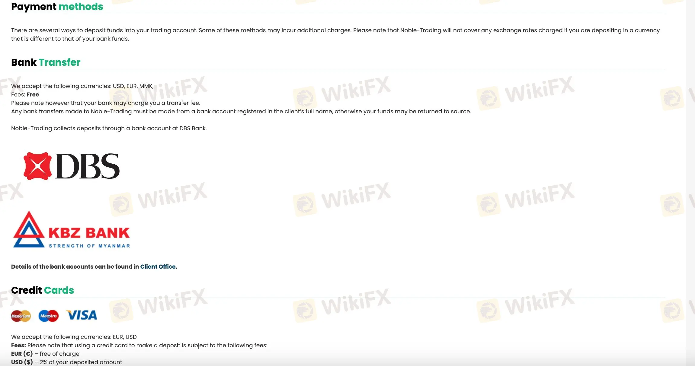 Deposit & Withdrawal