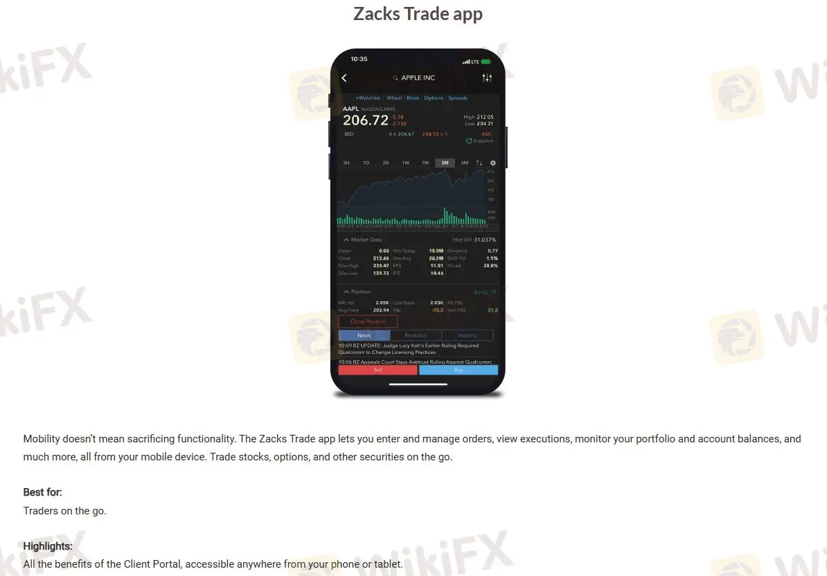Zacks Trade app Zacks Trade app