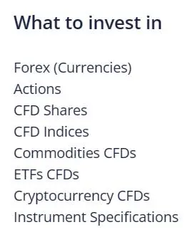 Mga Instrumento sa Pag-trade Mga Instrumento sa Pag-trade