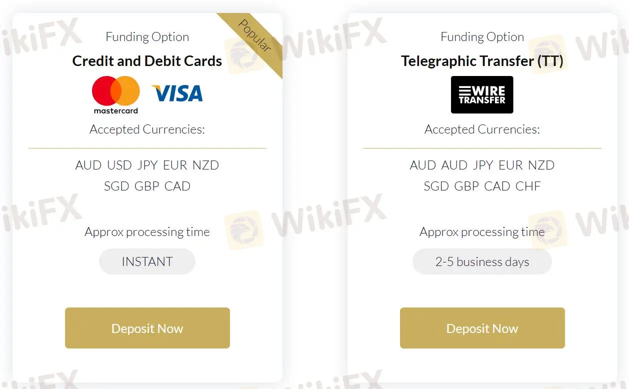 วิธีฝากเงินและถอนเงิน