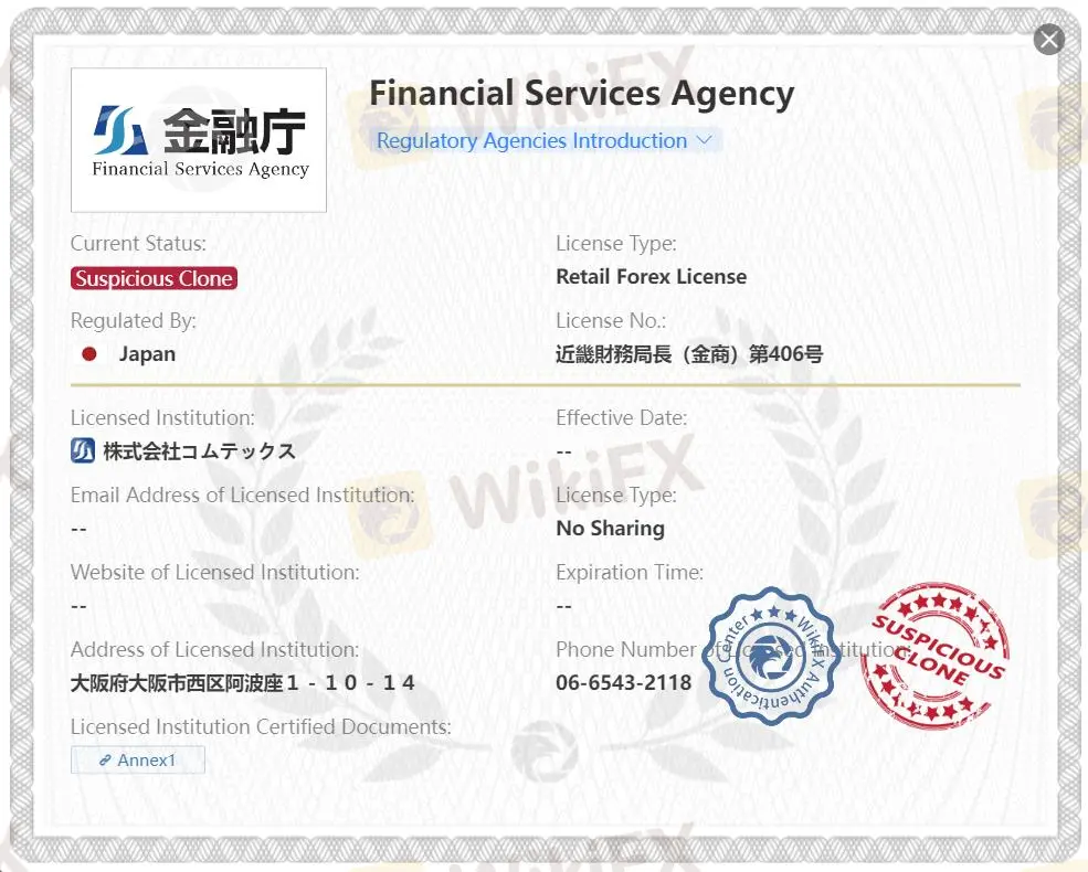 Suspicious clone FSA license Suspicious clone FSA license