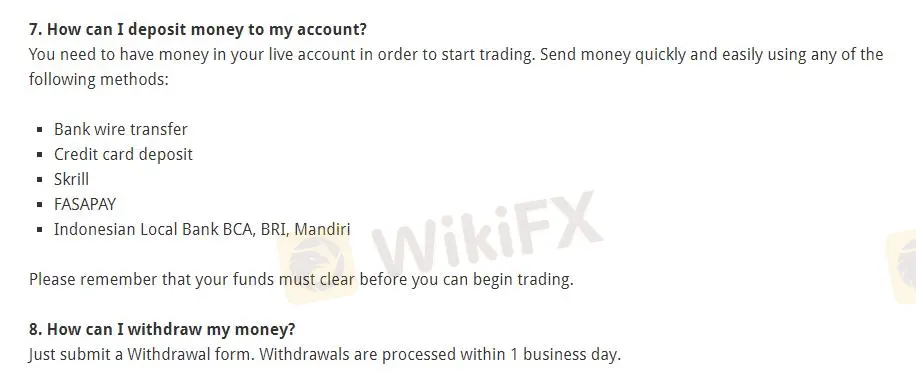 जमा और निकासी 