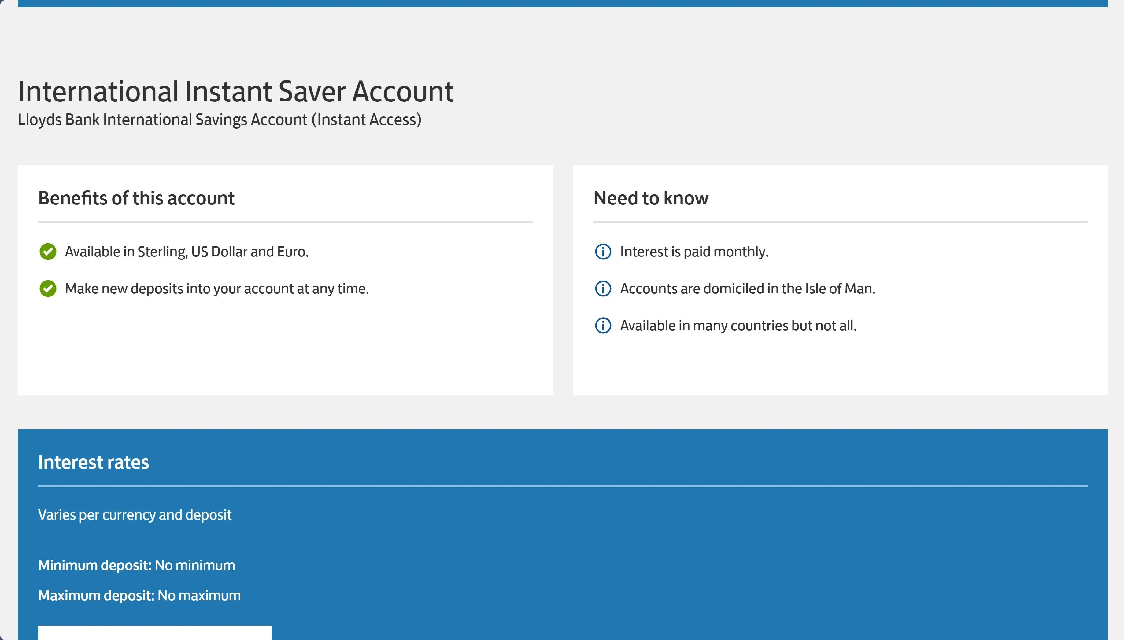 International Saving Account International Saving Account