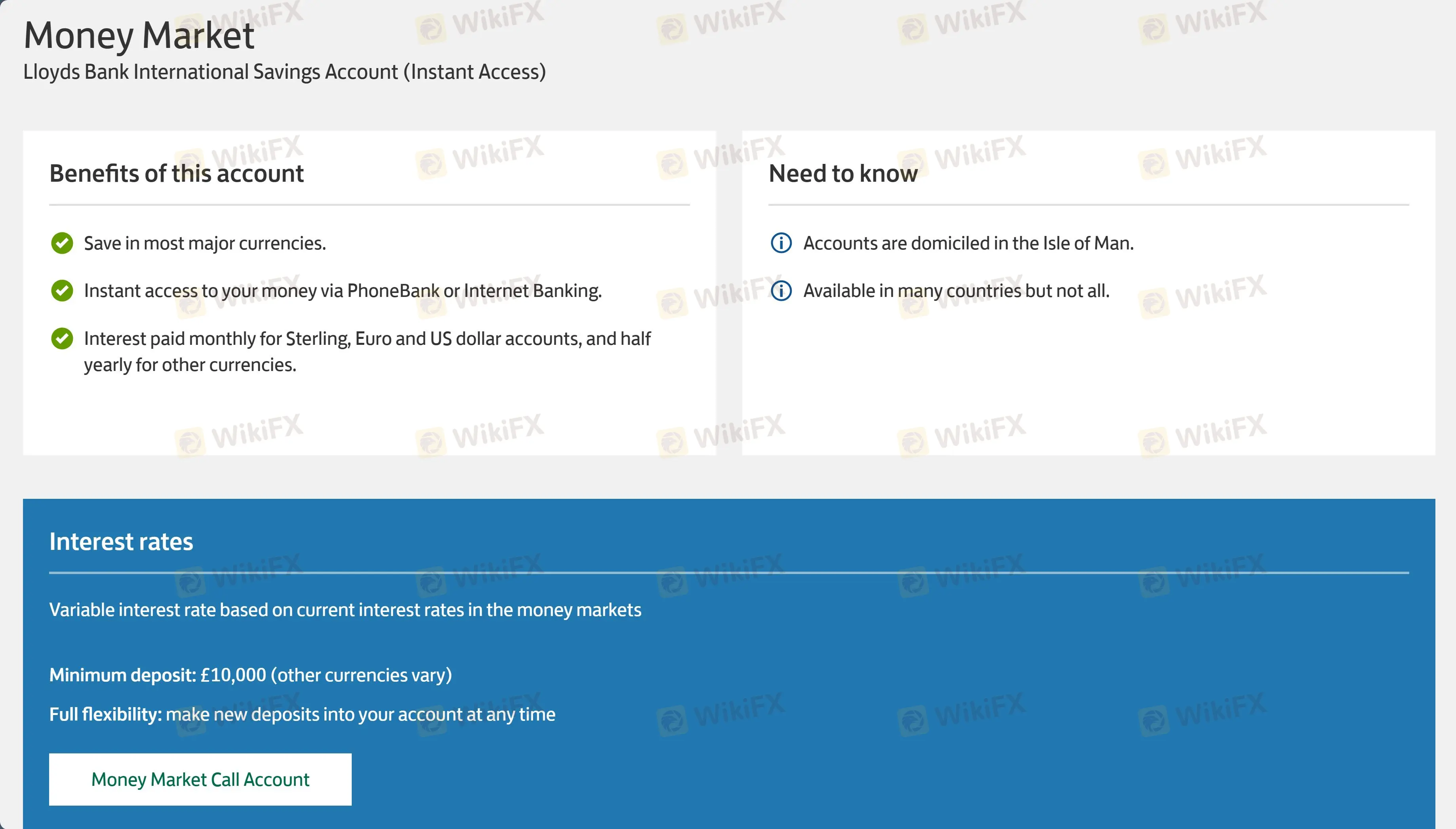 Tài khoản gọi thị trường tiền tệ Tài khoản gọi thị trường tiền tệ