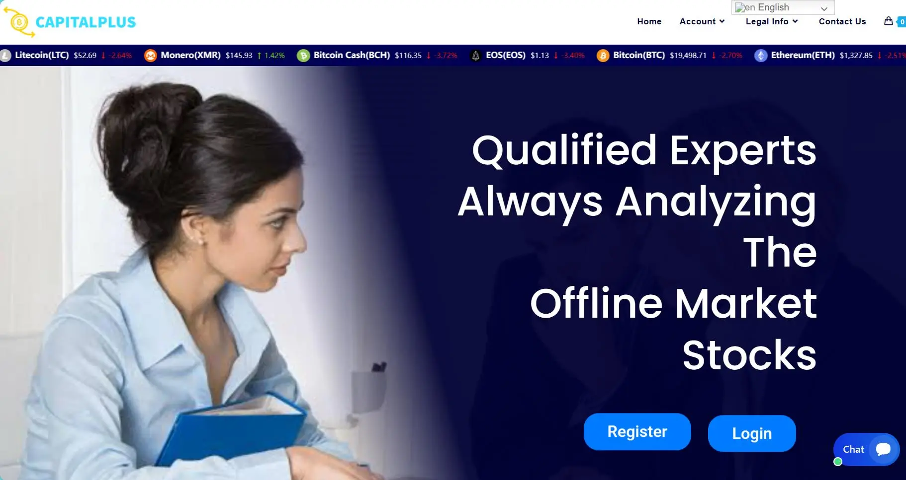 Capital Plus' homepage Capital Plus' homepage