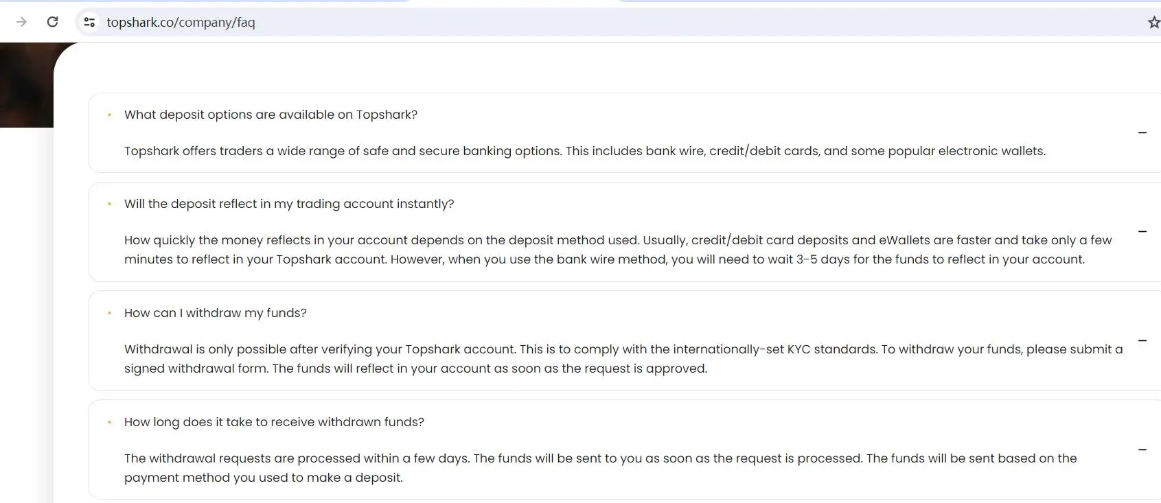 Deposit & Withdrawal Deposit & Withdrawal