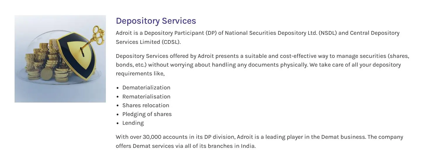 Depository Services Depository Services