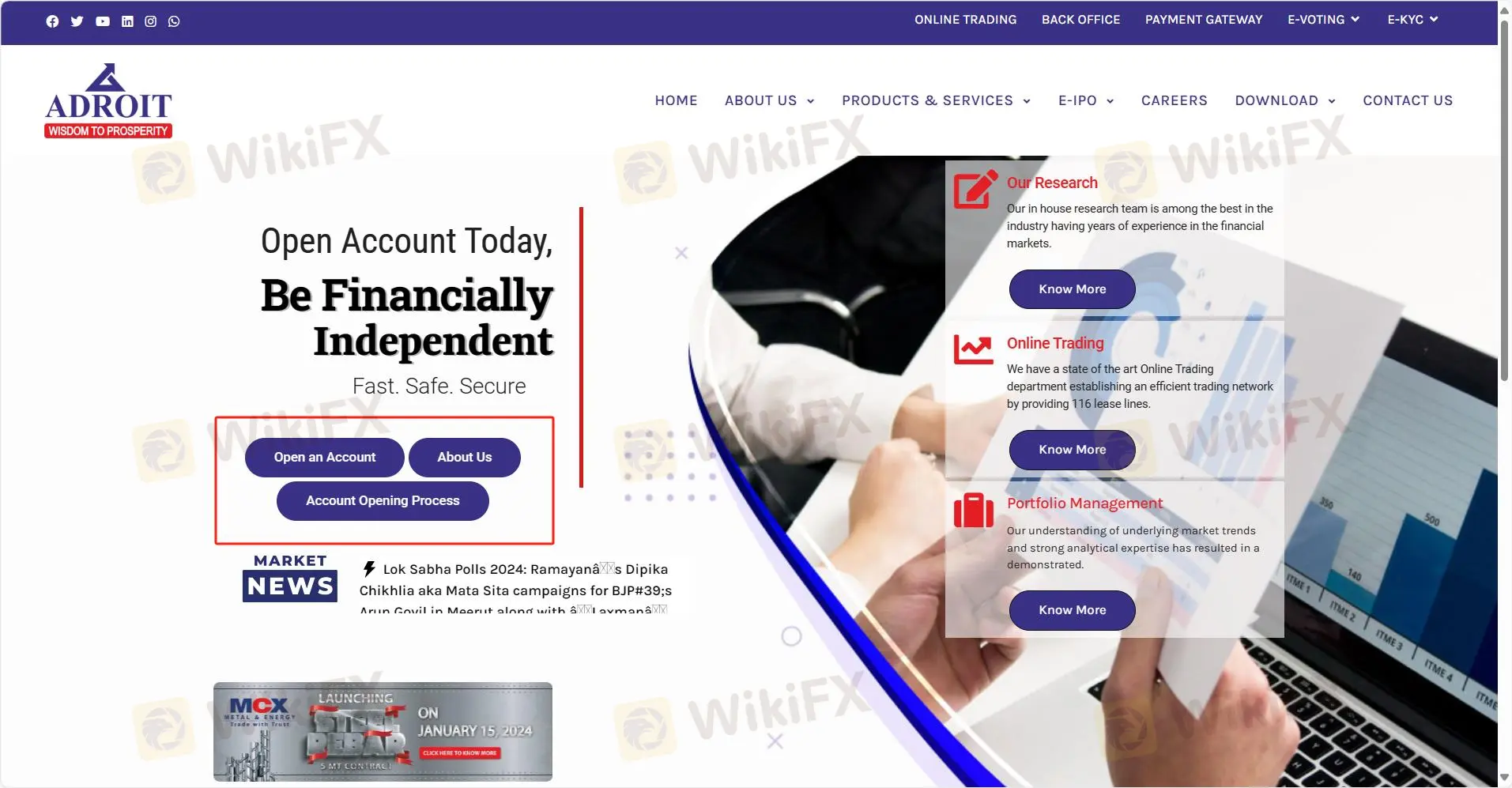 口座開設方法 口座開設方法