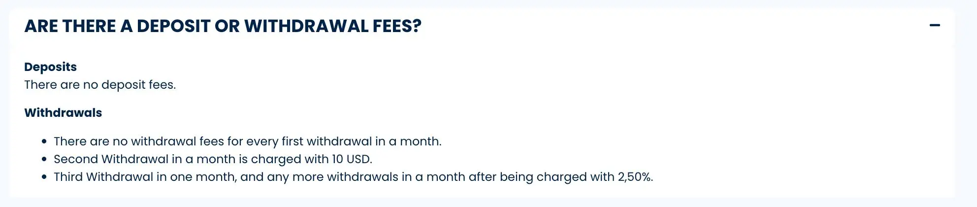 Deposit & Withdrawal