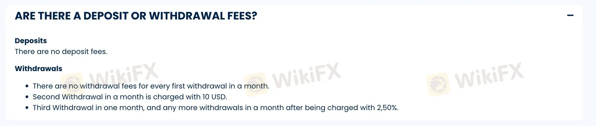 Deposit & Withdrawal