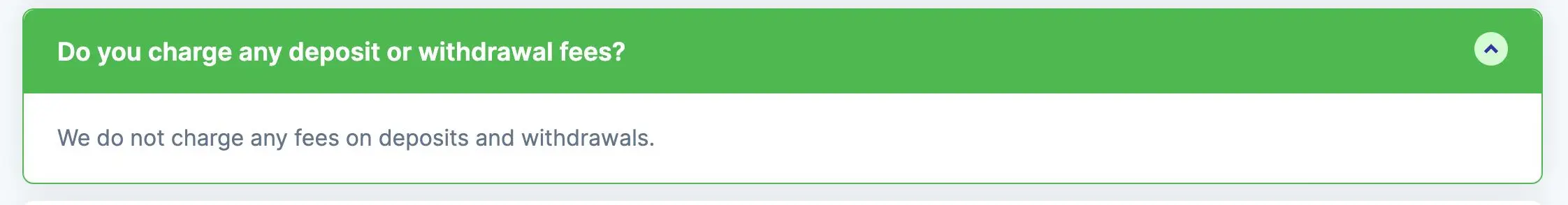 Deposit & Withdrawal