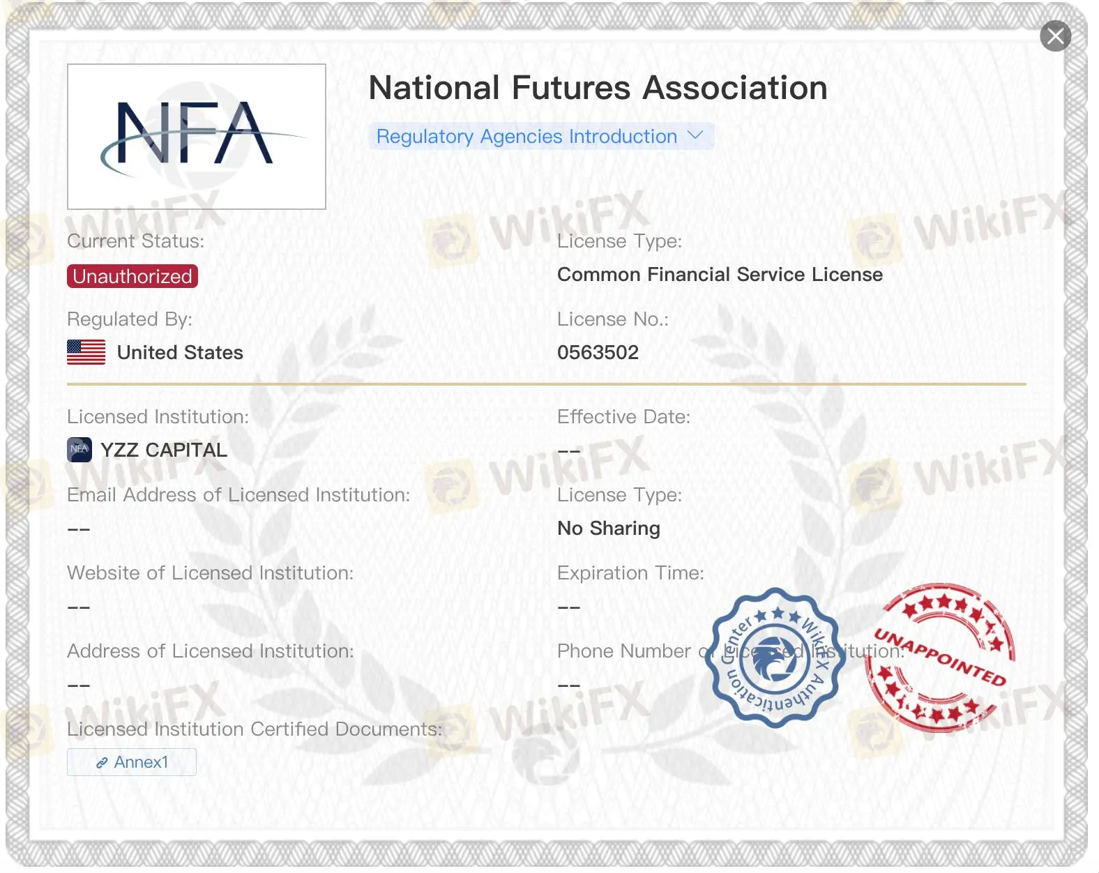 YZZ CAPITAL est-il légitime?