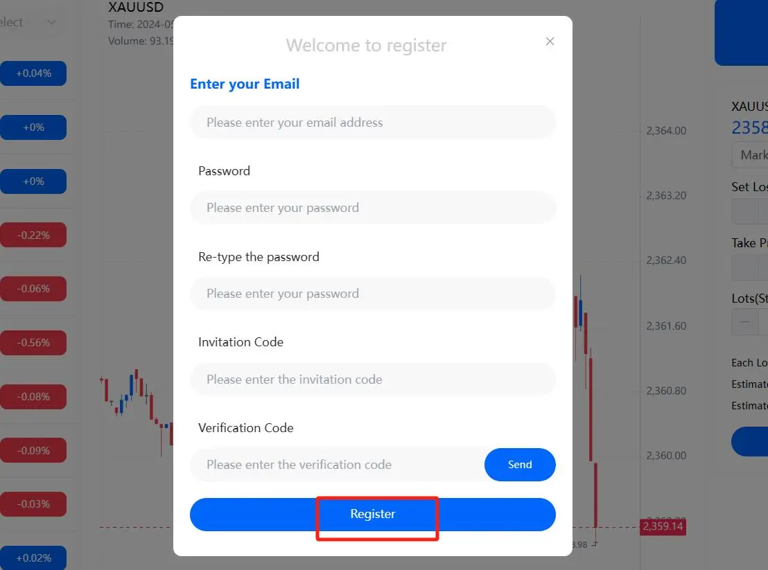 Klicken Sie auf die Option ''Registrieren'' Klicken Sie auf die Option ''Registrieren''