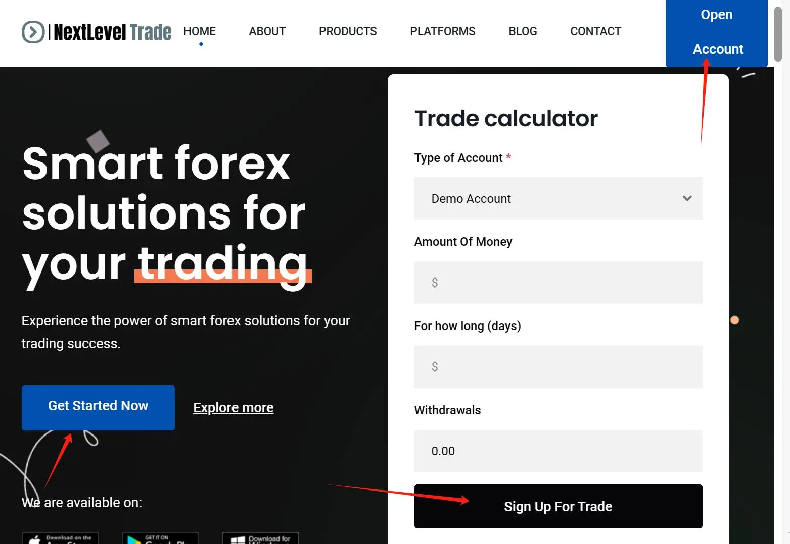 Làm thế nào để mở tài khoản với NextLevel Trade