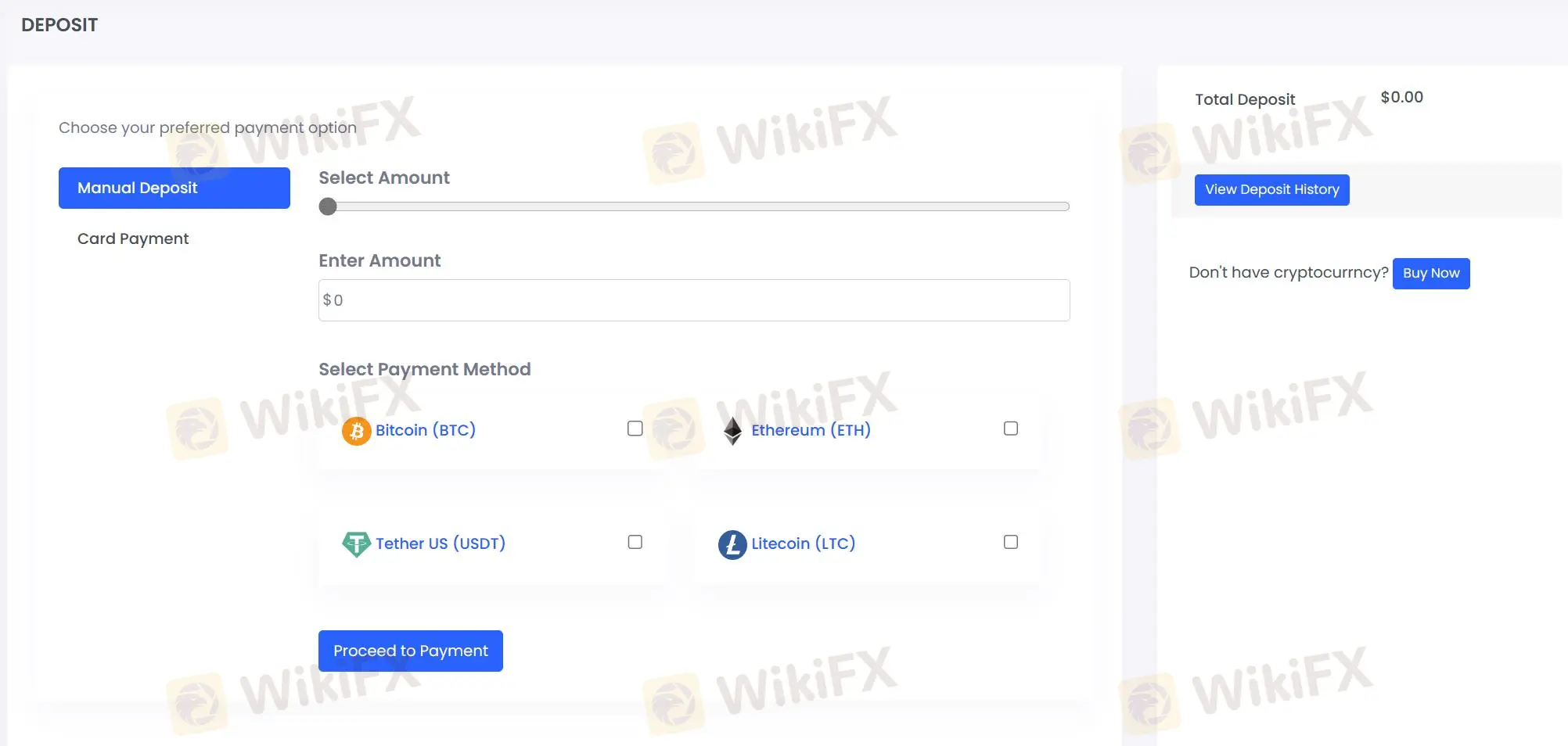Deposit and Withdrawal