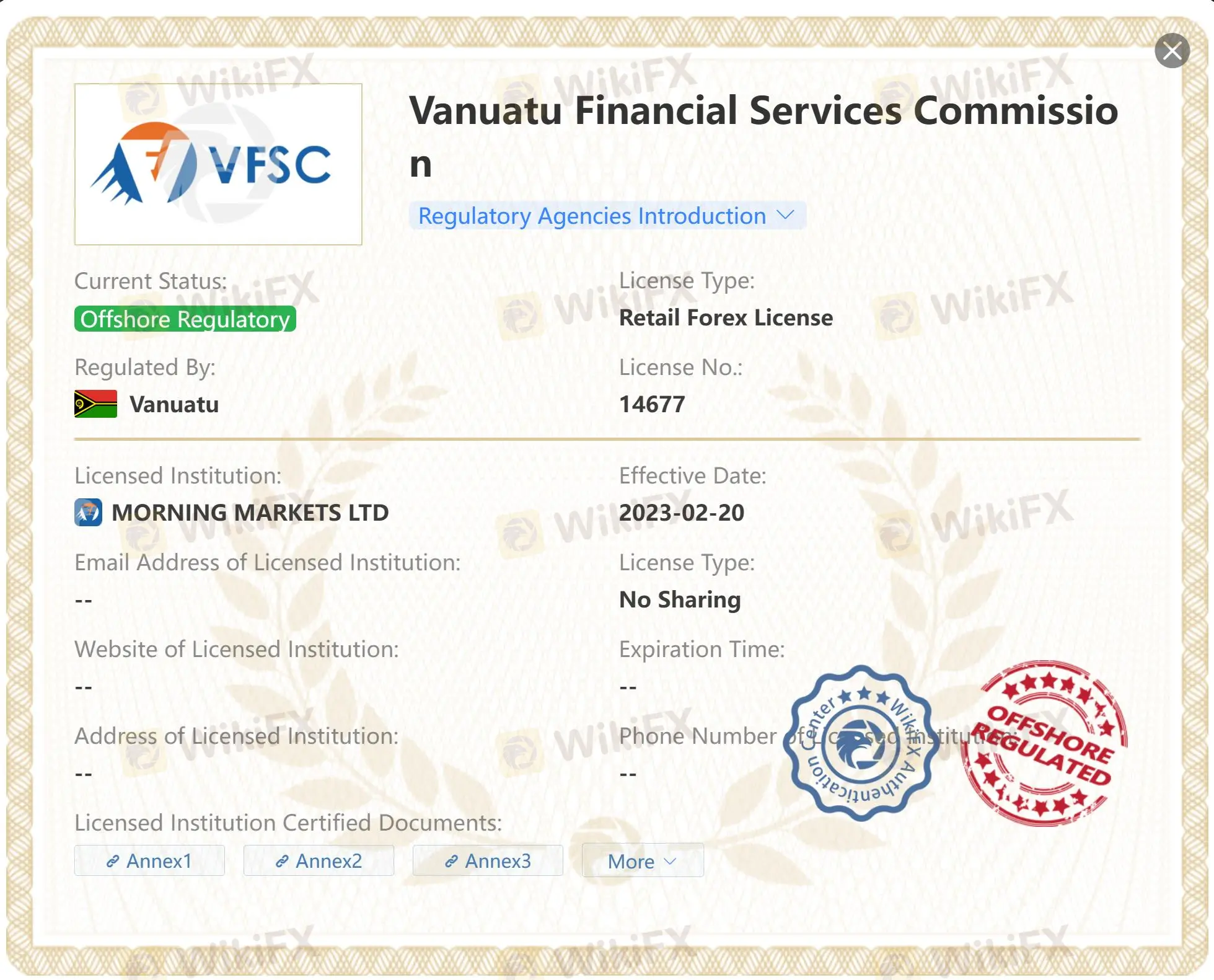 Regulation Status