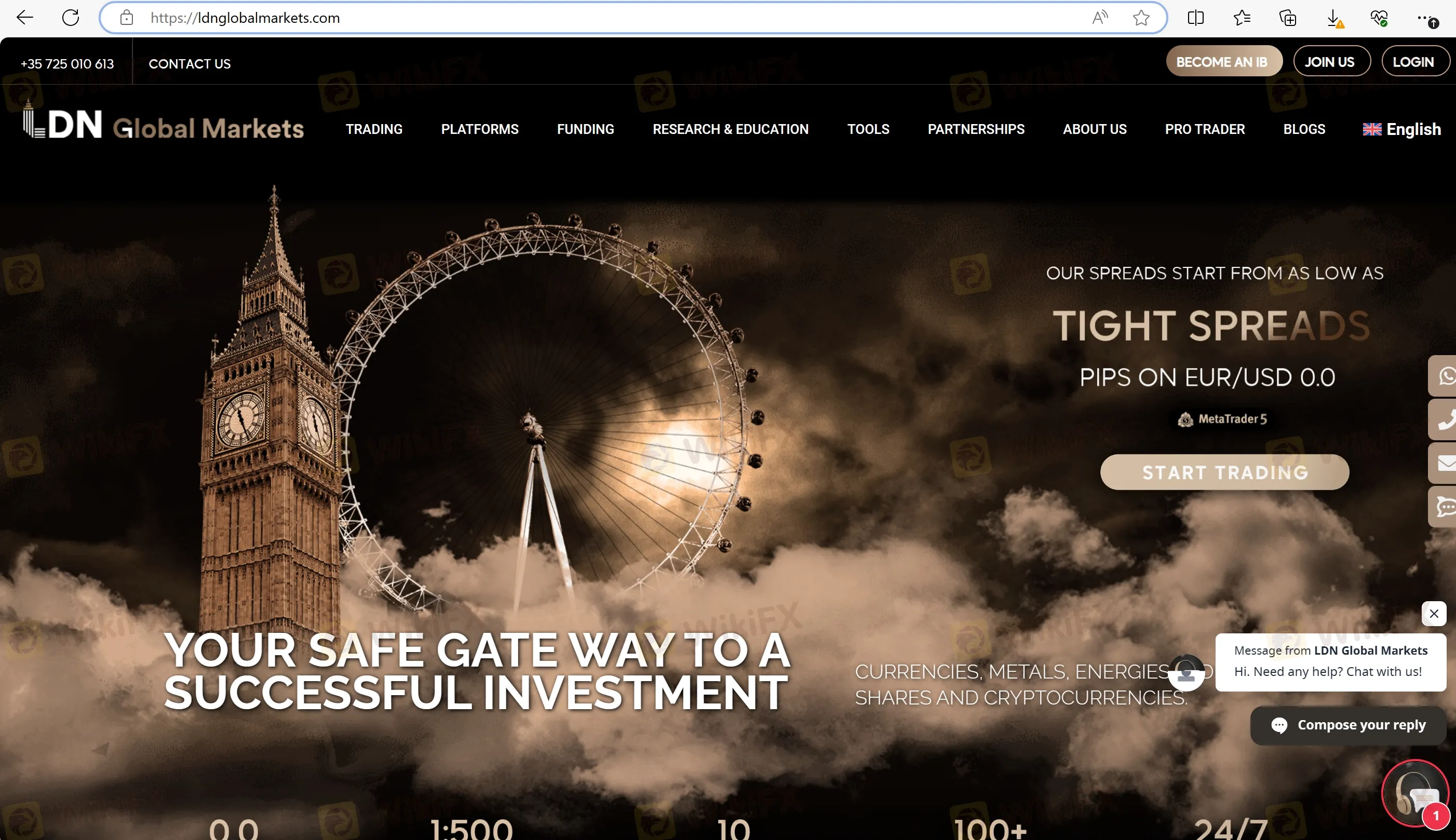 LDN Global Markets' homepage LDN Global Markets' homepage