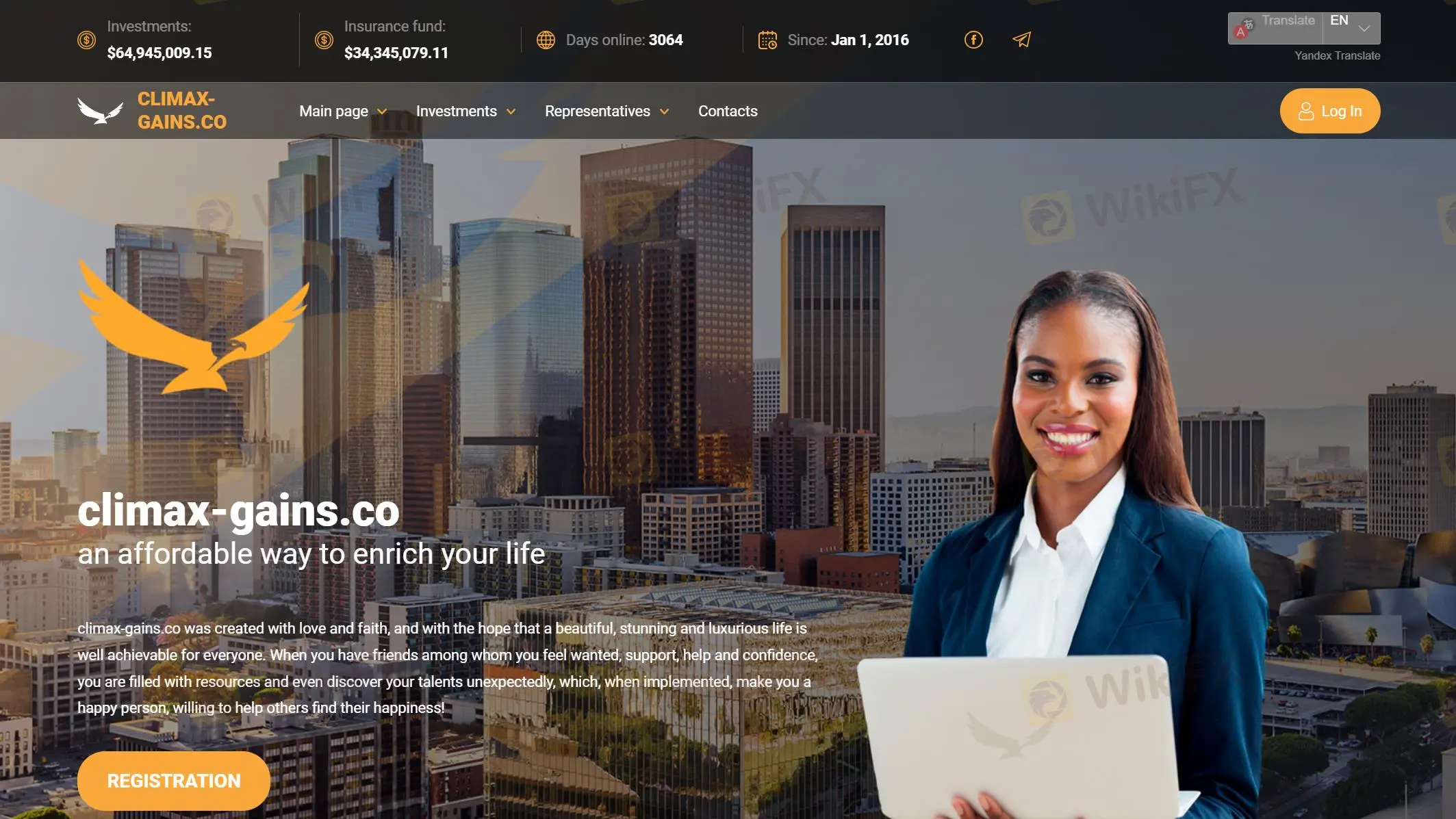 Aperçu de Climax Gains