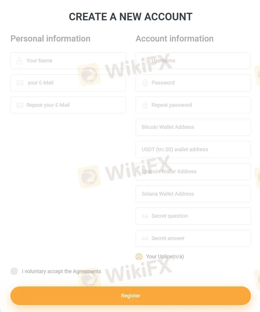 Comment ouvrir un compte avec Climax Gains