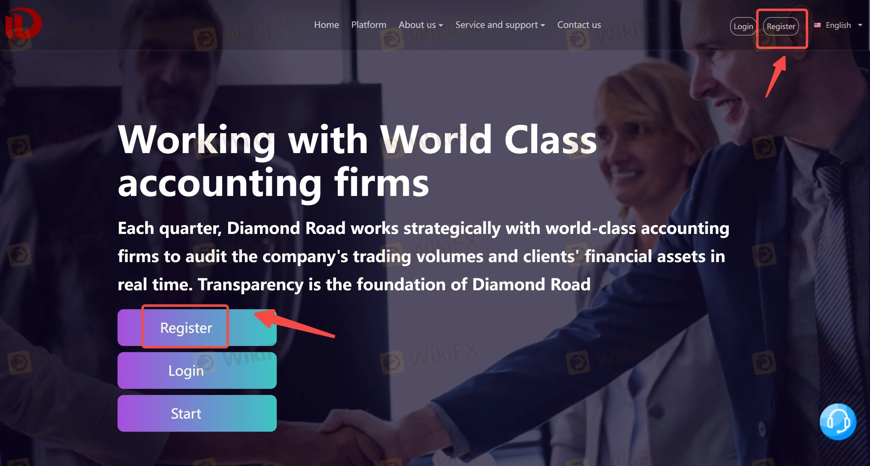Click on Register