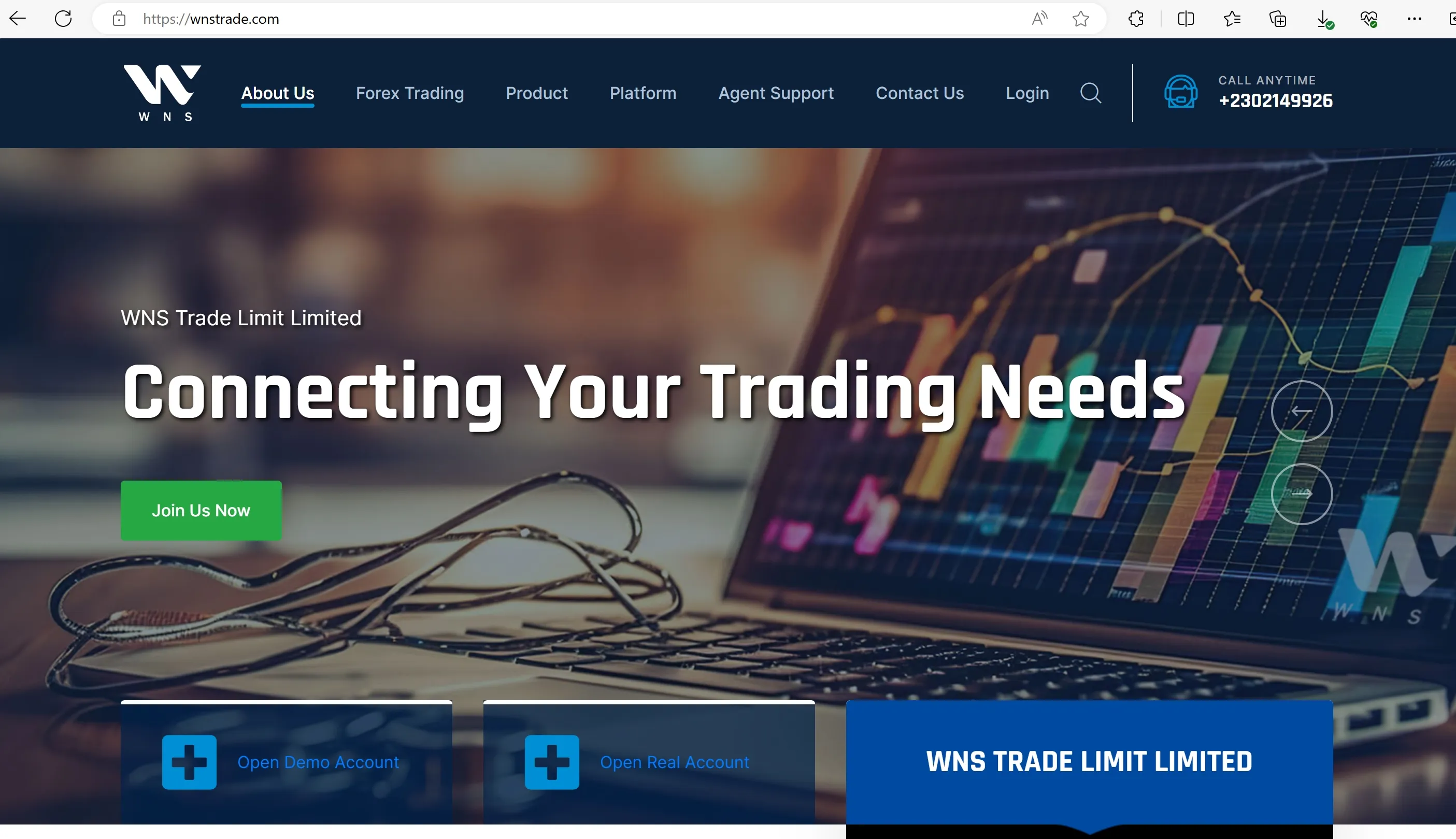 WNS Trades Homepage