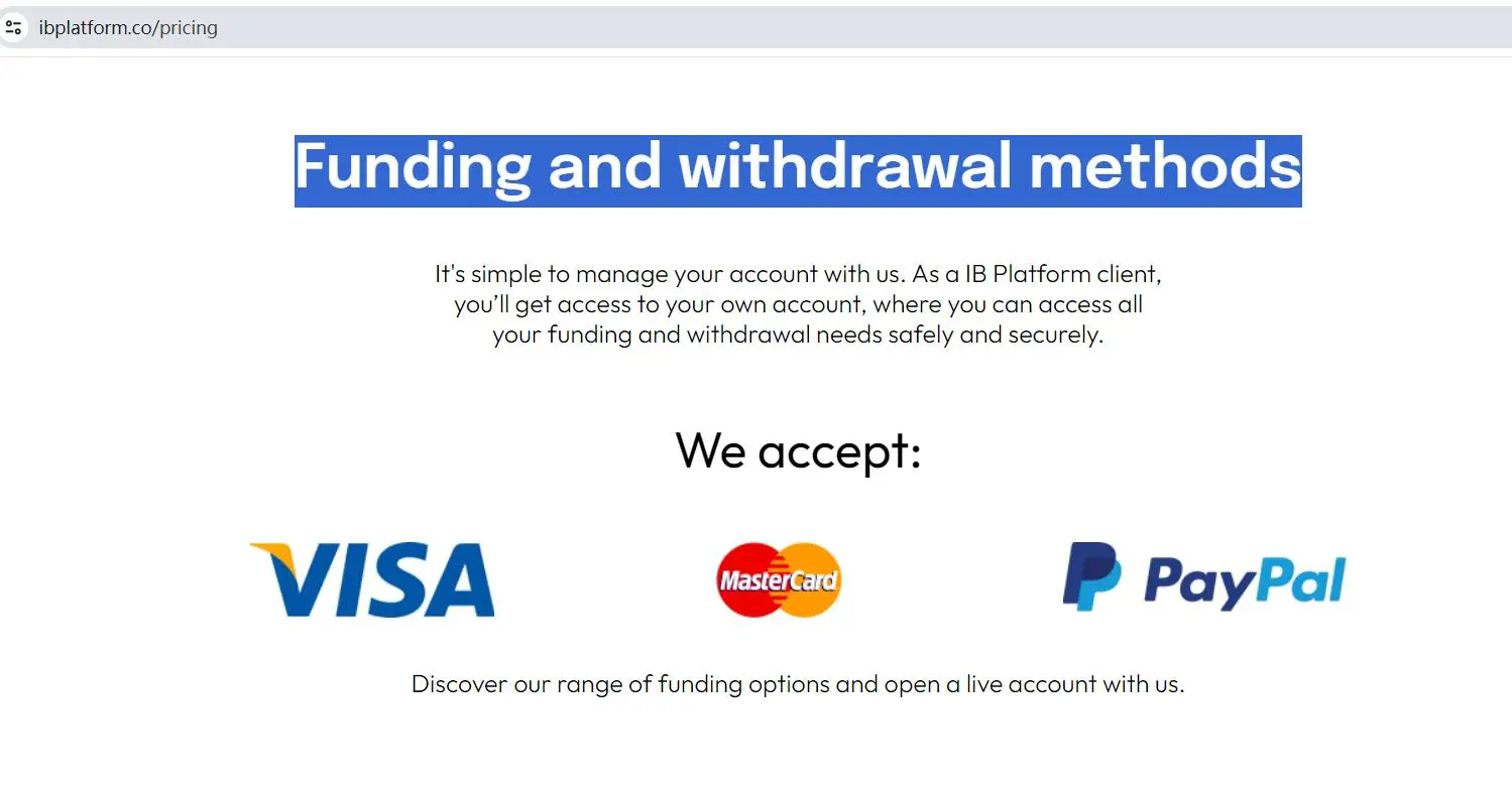 Deposit & Withdrawal