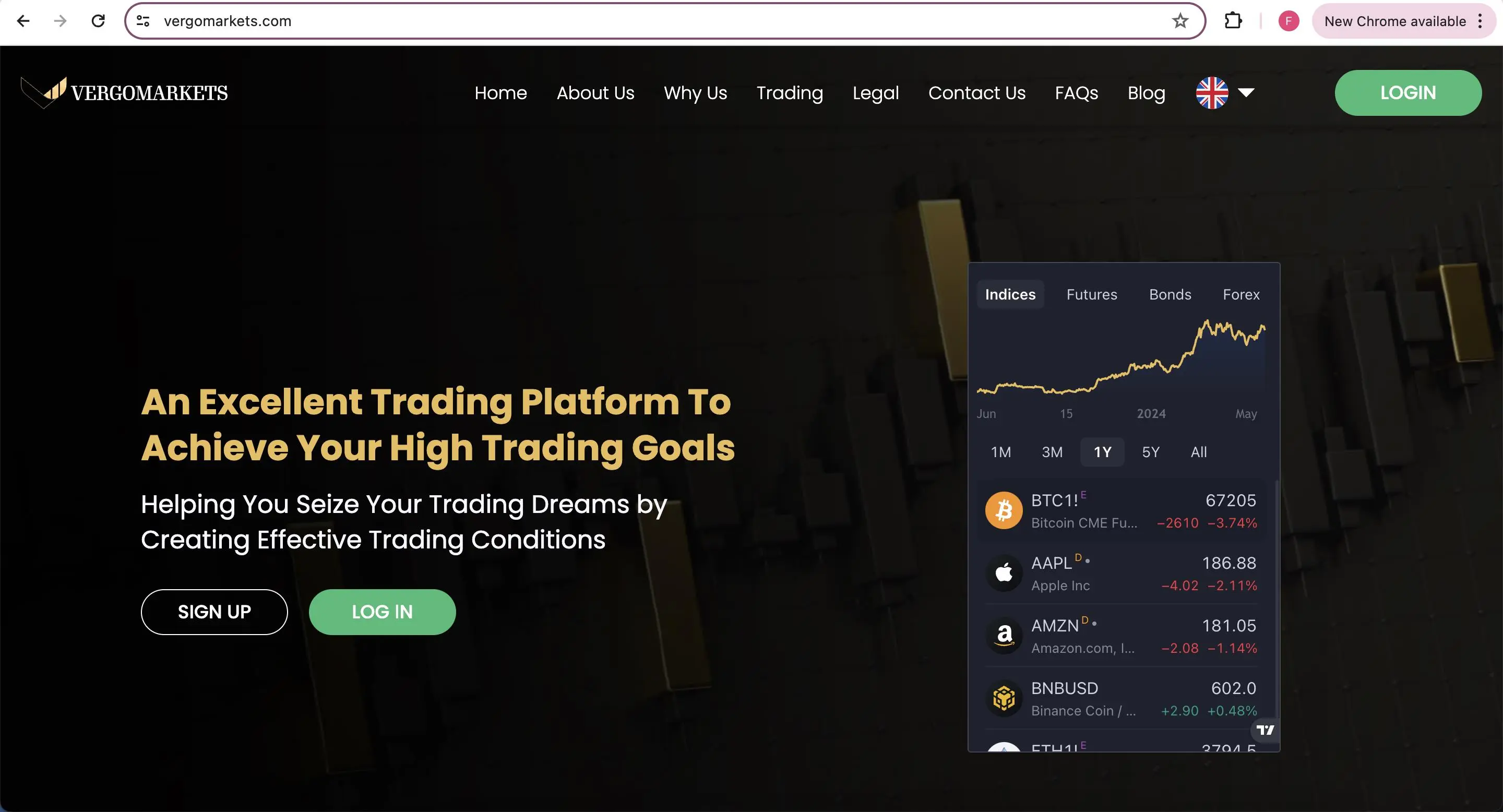 Vergomarkets página de inicio