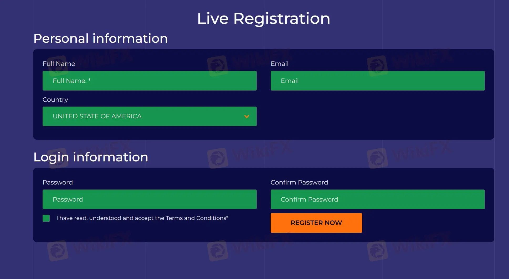fill in required info fill in required info