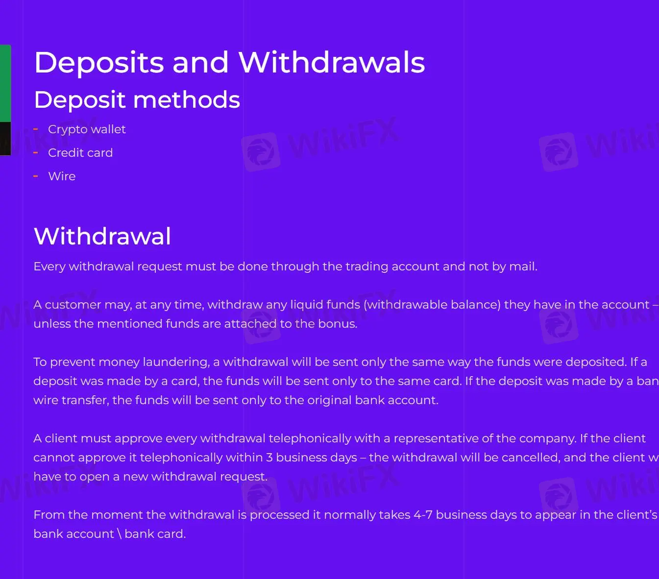 Deposits & Withdrawals Deposits & Withdrawals