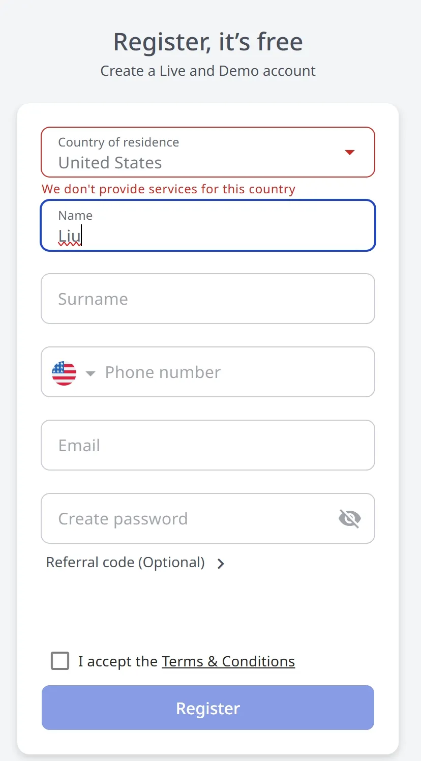 preencha as informações necessárias