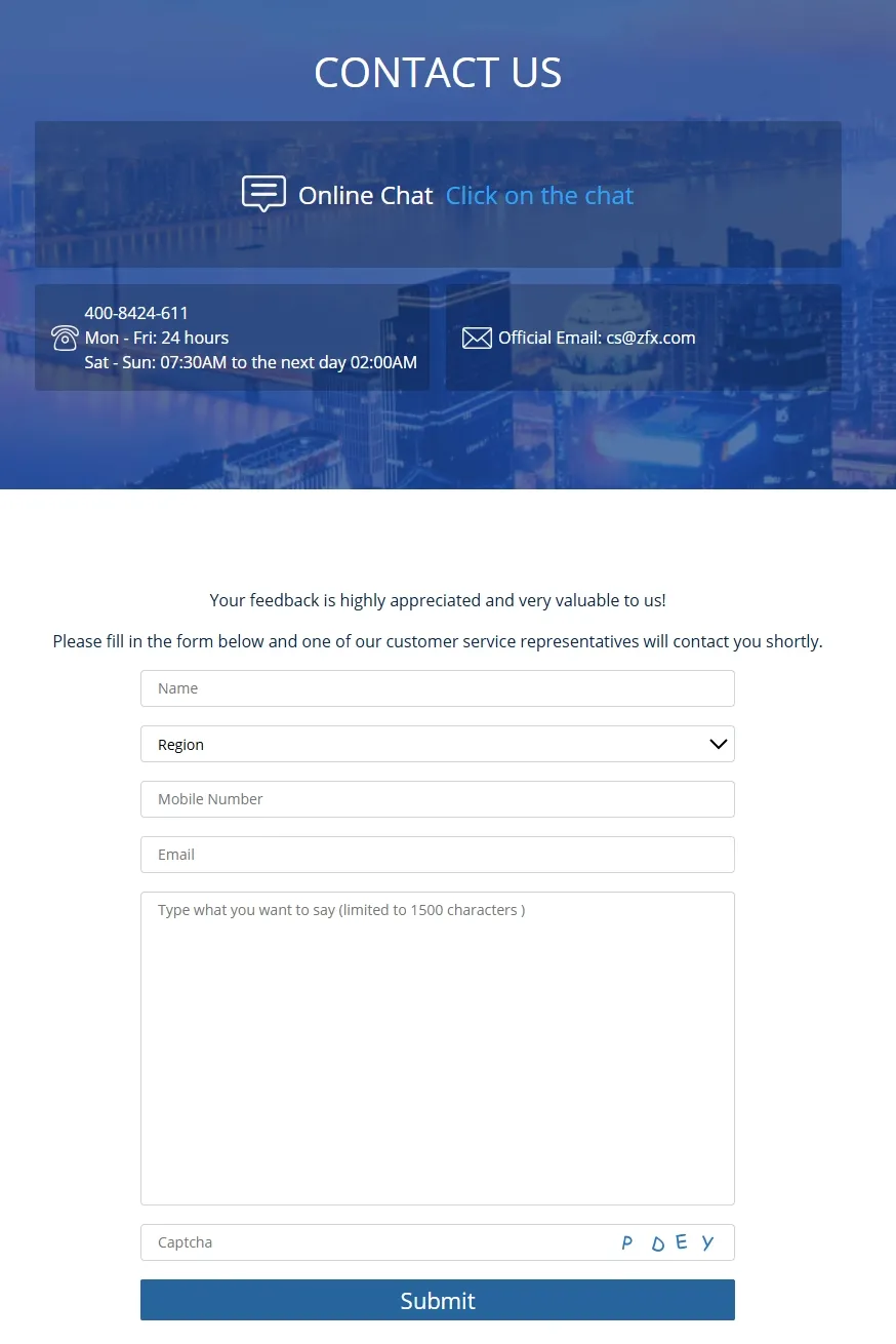 Informações de Contato