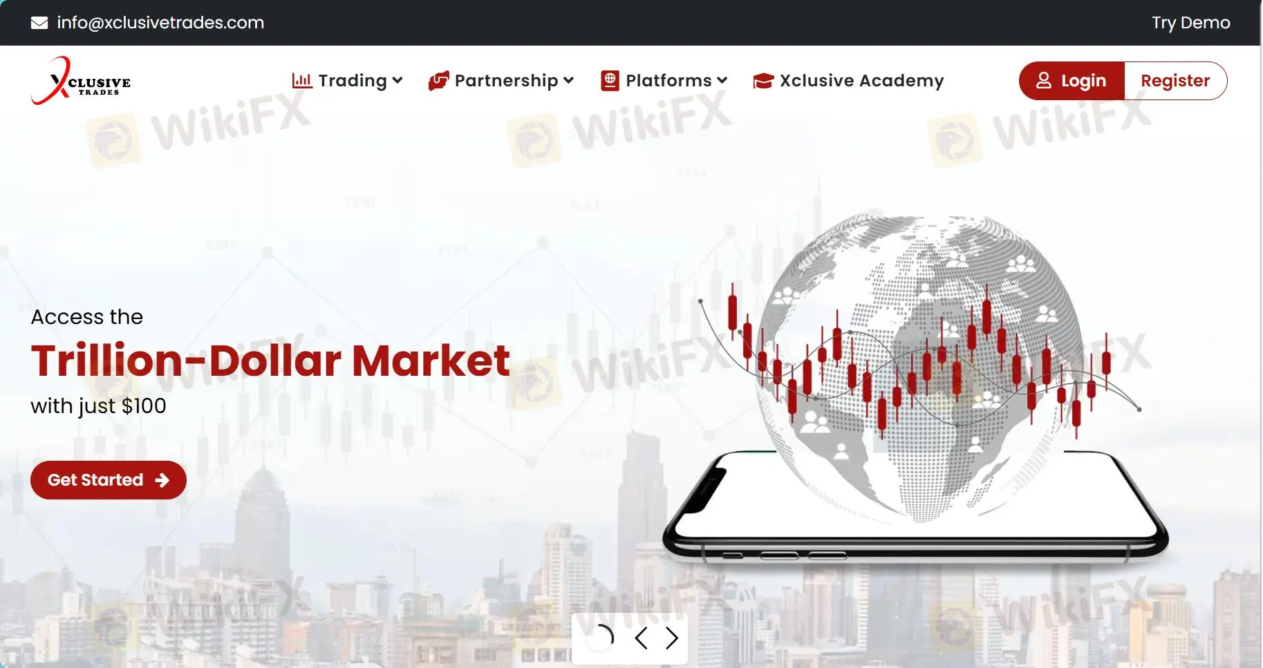 Xclusive Trades домашняя страница